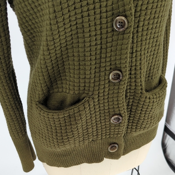 Urban Outfitters by Corpus Knit Cardigan Sweater Green Size XSmall hipster - Picture 4 of 6
